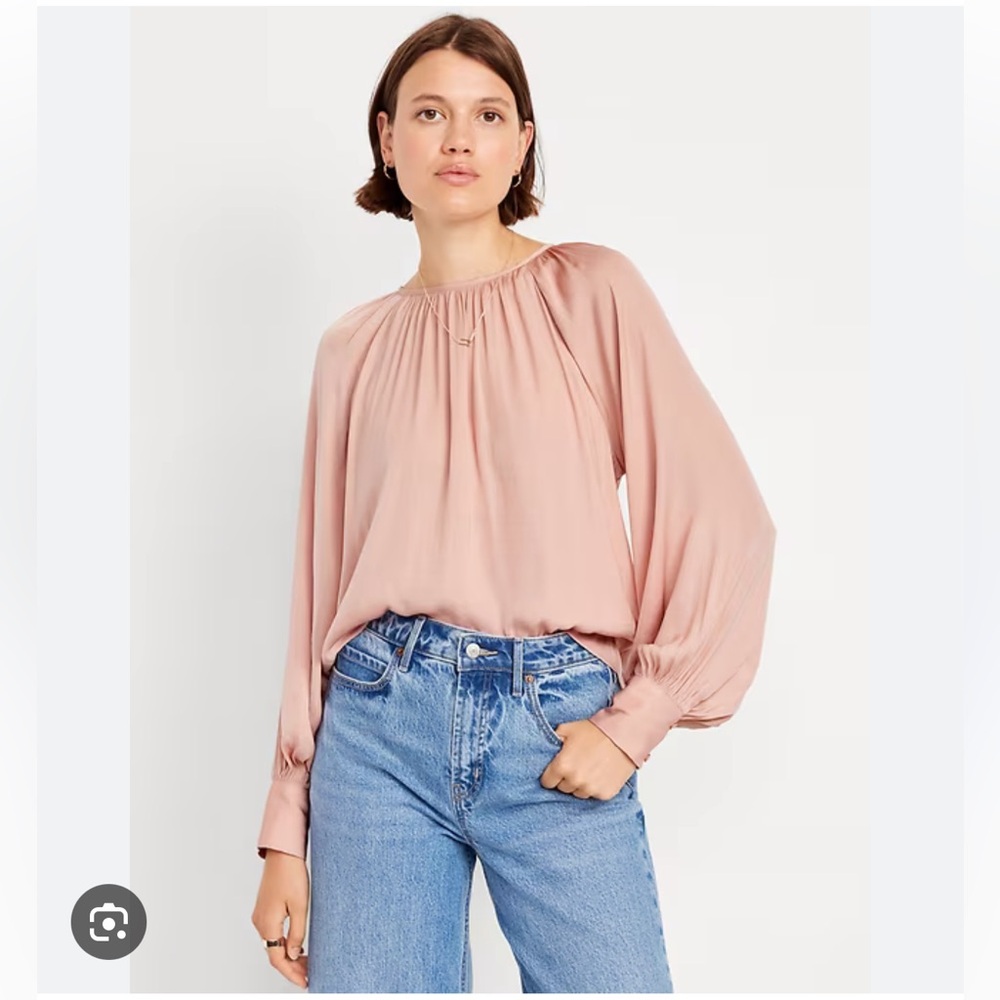 Old Navy Pink Shirred Top